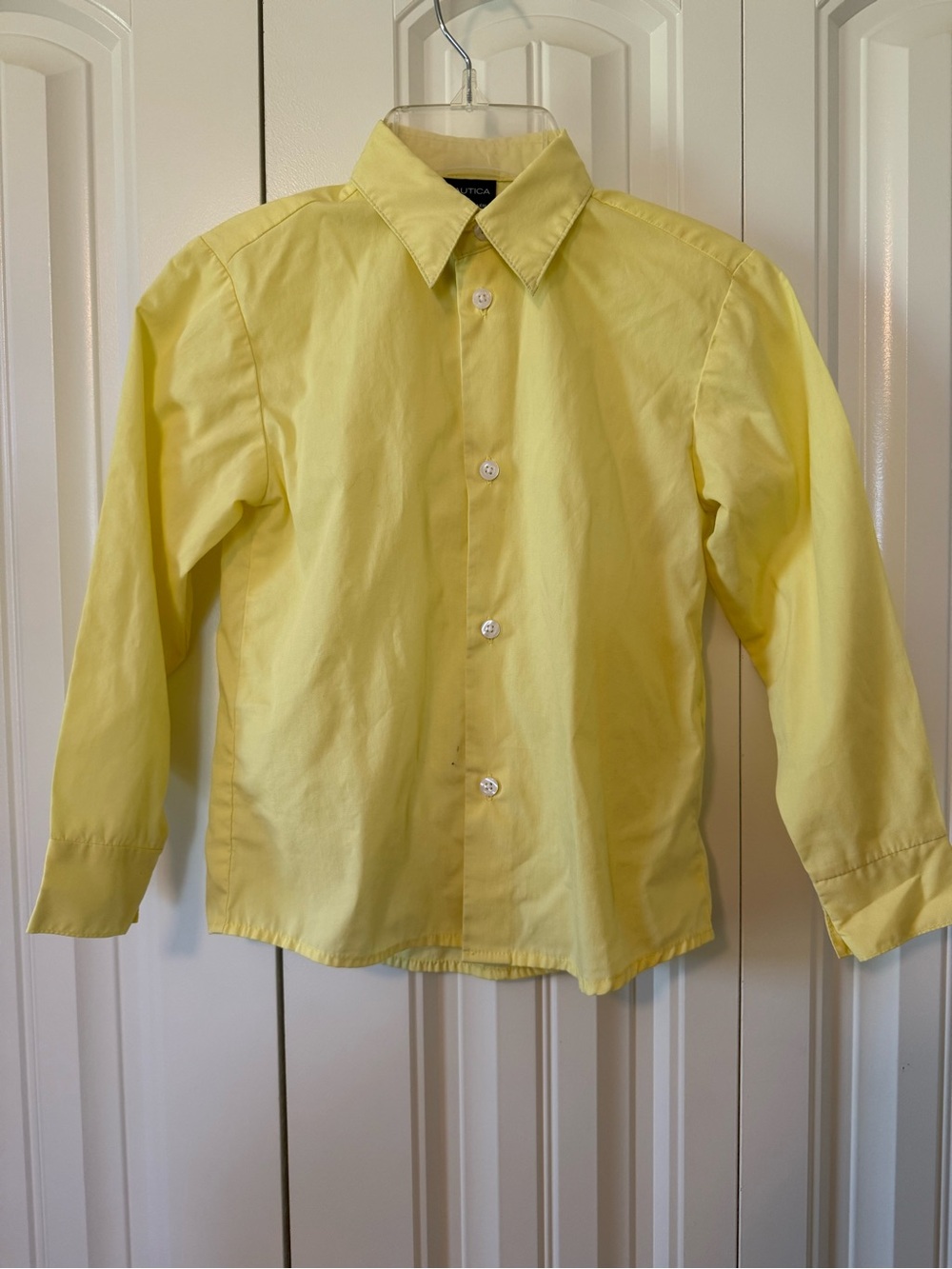 Nautica Pale Yellow Long-Sleeve Button-Up Shirt